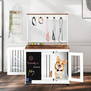 Feels Like A Home Indoor Pet Condo Cage Alternative Double Door Kennel Interior Furniture for Dog, Cat, Bunny and Small Animals 38” x 25” x 63”