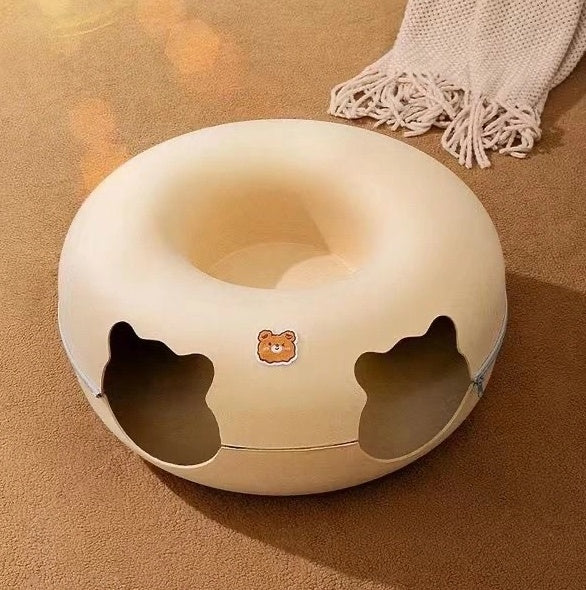 Donut Burrow Pet Tunnel Bed Nest Four Seasons Dodge House Bunny, Cat and Puppies Hide Spot Indoor pets
