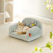 Mochi Pop Cozy Pets Sofa Couch Bed Pet Lounge Removable Washable in Light Blue, Black & White