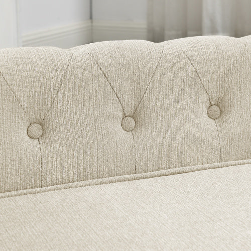 Le Canapé Chaise Longue XVI Elegant Rectangular Pet Bed For Medium and Large Dogs in Beige 40" x 23" x 14"