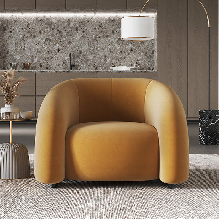 Nordic Lifestyle Luxury Designer Lazy Sofa Modern in Caramel Camel 19.7” x 16.9”