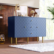 Royal Blue Ocean Home Large Particleboard Bedside Table with Drawers 32.28” x 47.24” x 15.75”