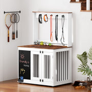 Feels Like A Home Indoor Pet Condo Cage Alternative Double Door Kennel Interior Furniture for Dog, Cat, Bunny and Small Animals 38” x 25” x 63”