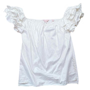 Ted Baker Womens Blouse Elle Ruffle Sleeve Bardot Style Size XS