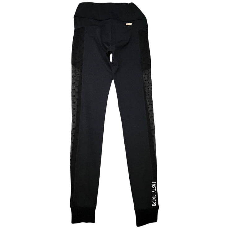 Alala Sporty Leggings Side Mesh Dotted Black Size XS