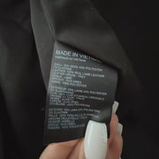 Club Monaco Womens Blazer Leather Trim Black Size 12