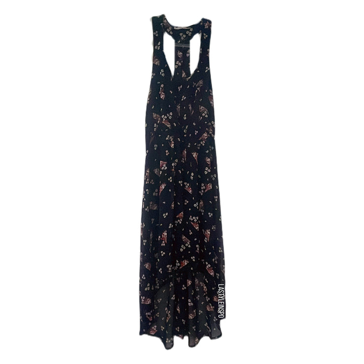 Audrey 3 + 1 Birds Floral Asymmetrical Dress Boho Size Medium