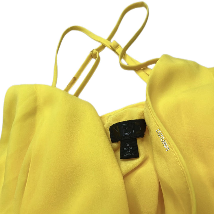 NBD Suki Spring Summer Mini Dress in Yellow Size Small