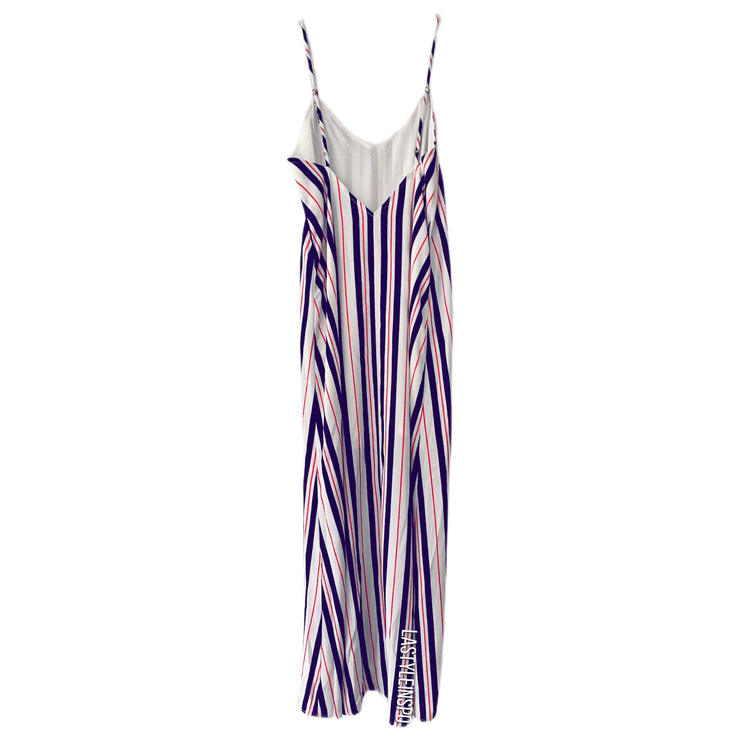 Show Me Your Mumu Montecito Maxi Dress White Vertical Stripped Size XS