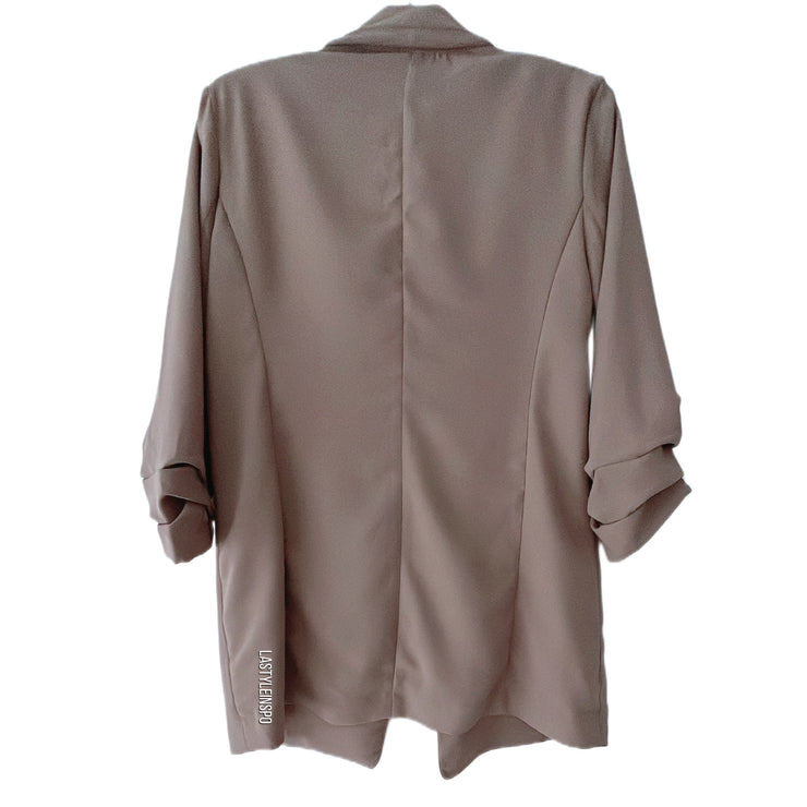 Rachel Zoe Contemporary Open Womens Blazer Brown Tan Size Medium