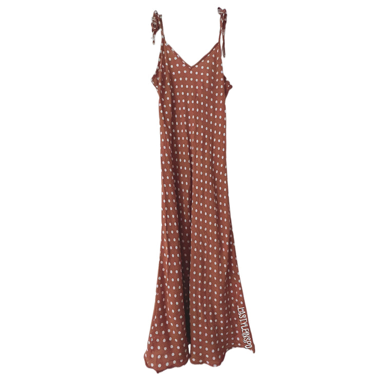 Seven Wonders Emilia Dress White Dotted Terracota Size 6