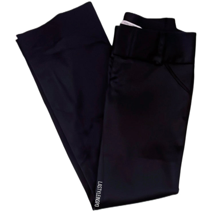 Alice + Olivia Satin Dress Casual Pants Straight Flared Size 0