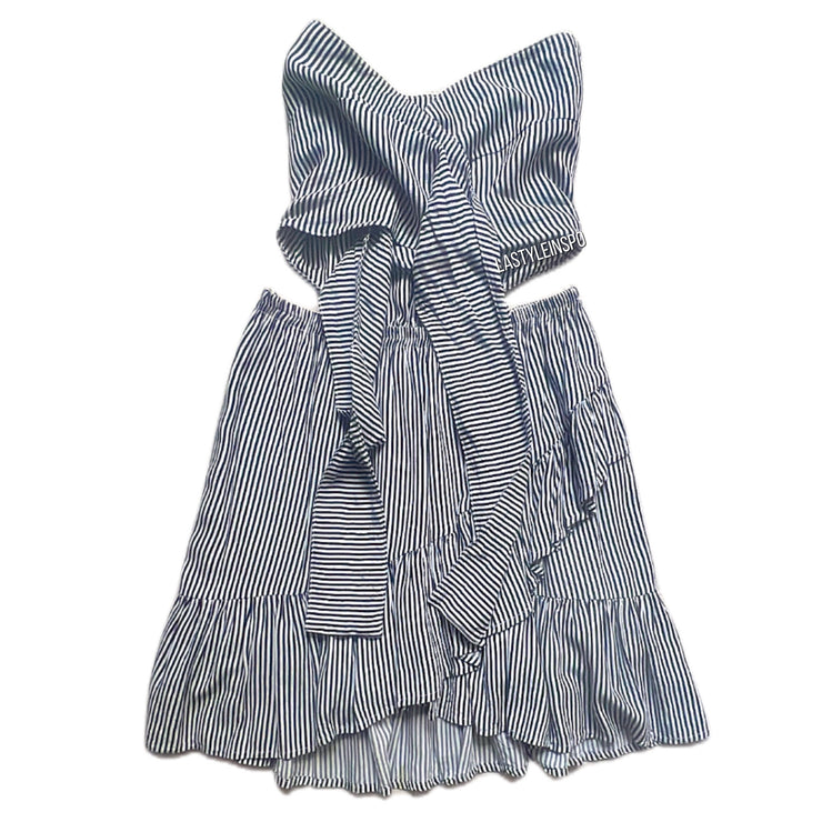 Skylar + Madison Tribe dress Tie Bow Striped Size Small