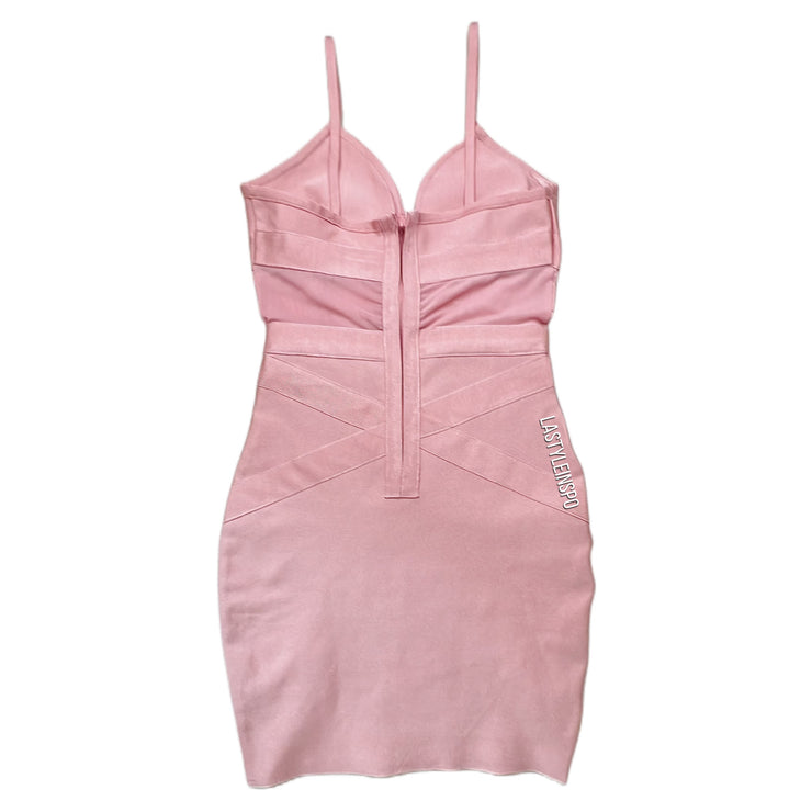 By The Way Bodycon Dress Bandage Pink Size XXS