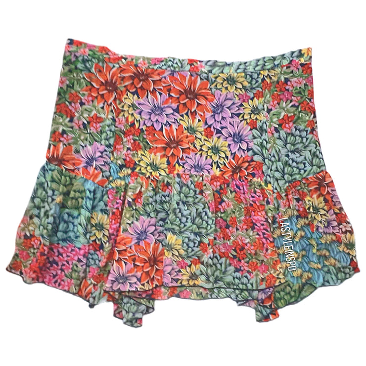 Urban Outfitters Spring Skirt Floral Red Blue Size XL