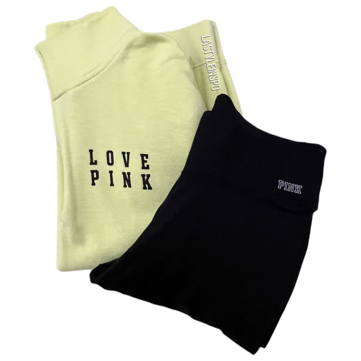 Victorias Secret PINK Sport Set Neon Black Small – La Style Inspo