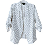 Rachel Zoe Contemporary Open Womens Blazer Rayon White Size Medium
