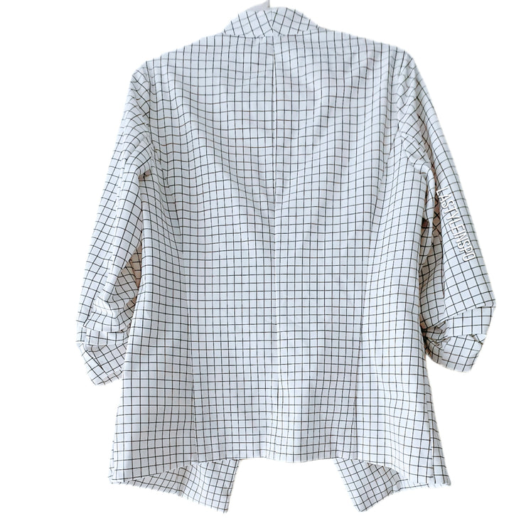 Rachel Zoe Contemporary Open Womens Blazer Rayon White Size Medium