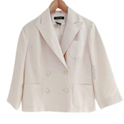 Ralph Lauren White Womens Blazer Silk 100% Size 6