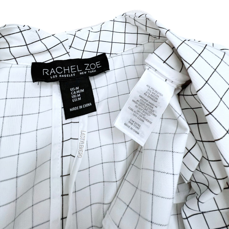 Rachel Zoe Contemporary Open Womens Blazer Rayon White Size Medium