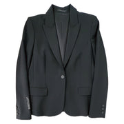 Theory Womens Blazer Wool One Button Black Size Small