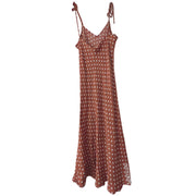 Seven Wonders Emilia Dress White Dotted Terracota Size 6