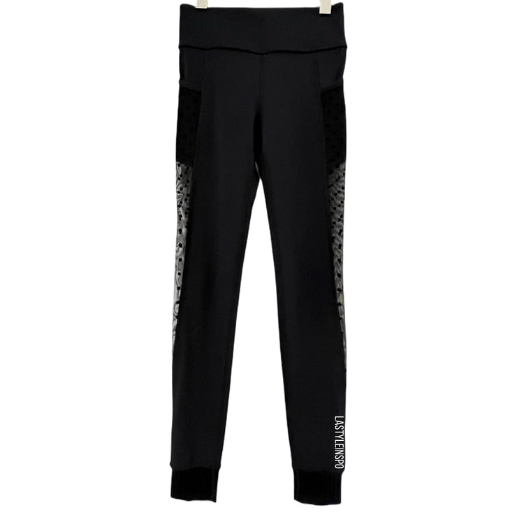 Alala Sporty Leggings Side Mesh Dotted Black Size XS