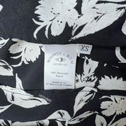 Whimsy + Row White Romper Floral Black Pattern XS