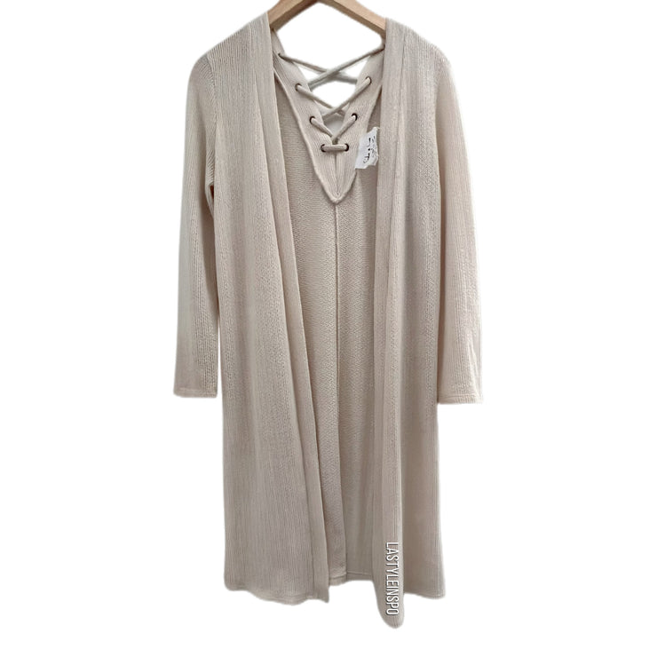 Sadie x Love Cardigan Crossed Back Natural Creamy Size Small