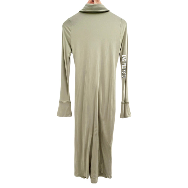 Song Of Style Long Sleeved MIDI Dress in Pistachio Green Saige Size XS