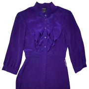 Club Monaco Silk Dress Long Sleeved Purple Size 0