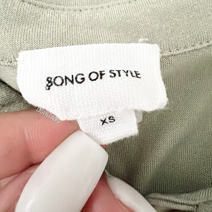 Song Of Style Long Sleeved MIDI Dress in Pistachio Green Saige Size XS