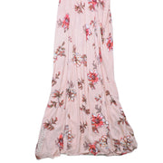 Cotton Candy LA Maxi Dress Double Slit Cut Back Short Sleeves Floral Peach Small