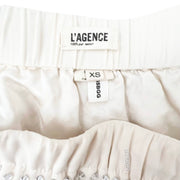 L’AGENCE Silk Mini Skirt Diamonds in White Ivory Size XS