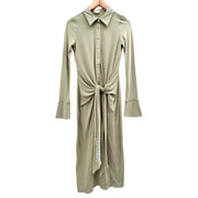 Song Of Style Long Sleeved MIDI Dress in Pistachio Green Saige Size XS