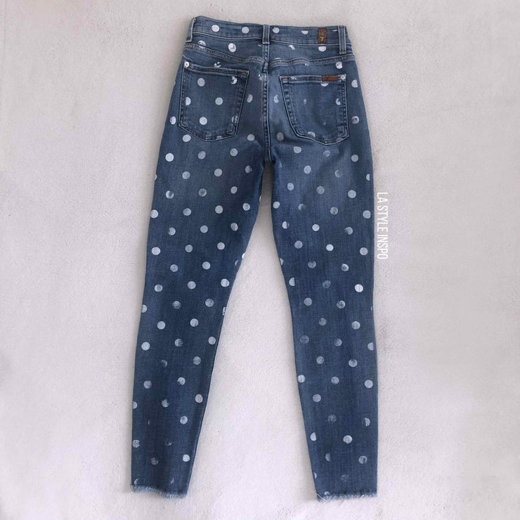 7 for all mankind polka dot jeans cheap
