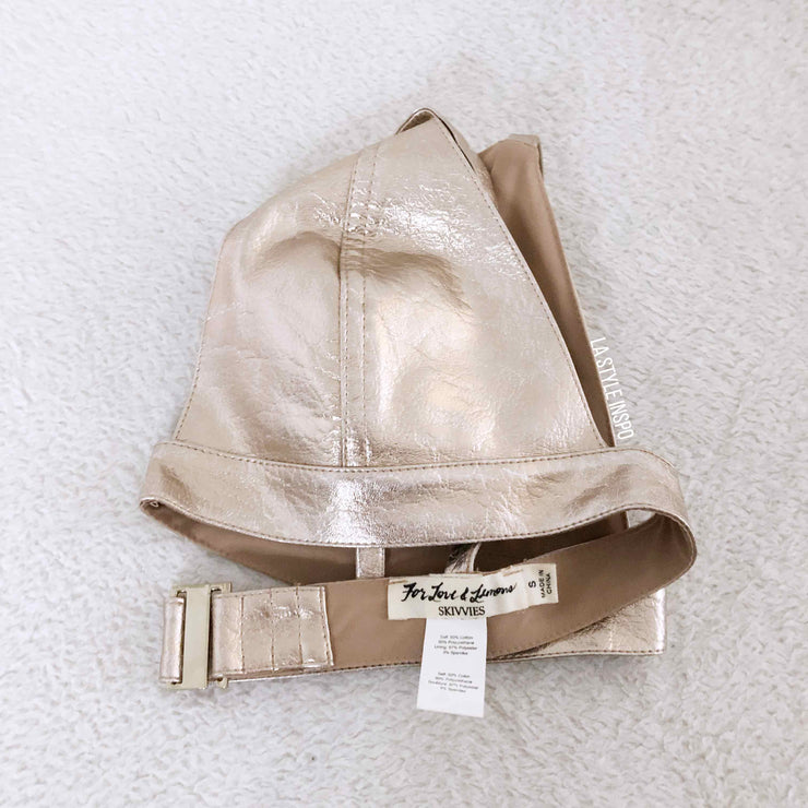 For Love and Lemons Metallic Top Size Small