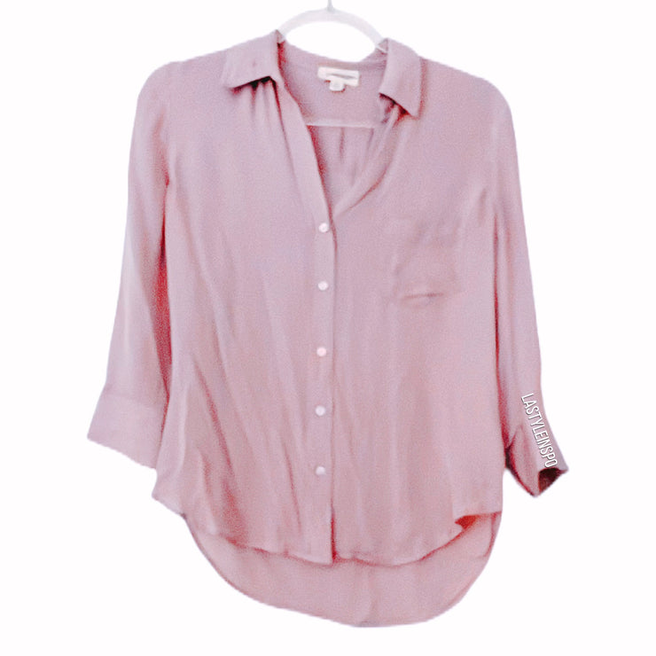 L’AGENCE Womens Shirt Button Down Blouse Lilac XS