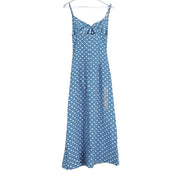 Cider Blue Midi-Maxi Dress Cutout Top Boho Floral Size Small