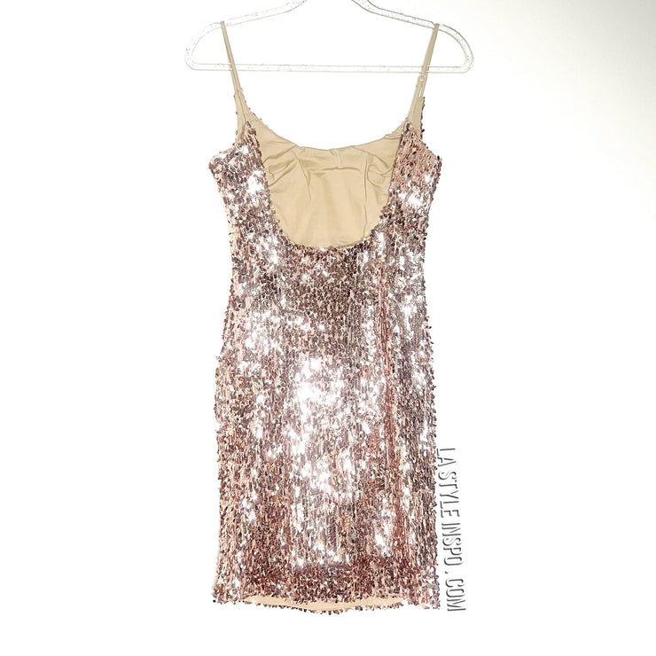 Metallic Dress Rose Gold Ultra Shiny Size Small