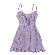 Reformation Frannie Dress Corset Floral Lilac Size 2