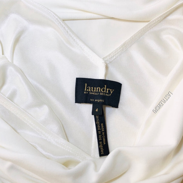 Laundry by Shelli Segal White and Gold mini dress Size 4