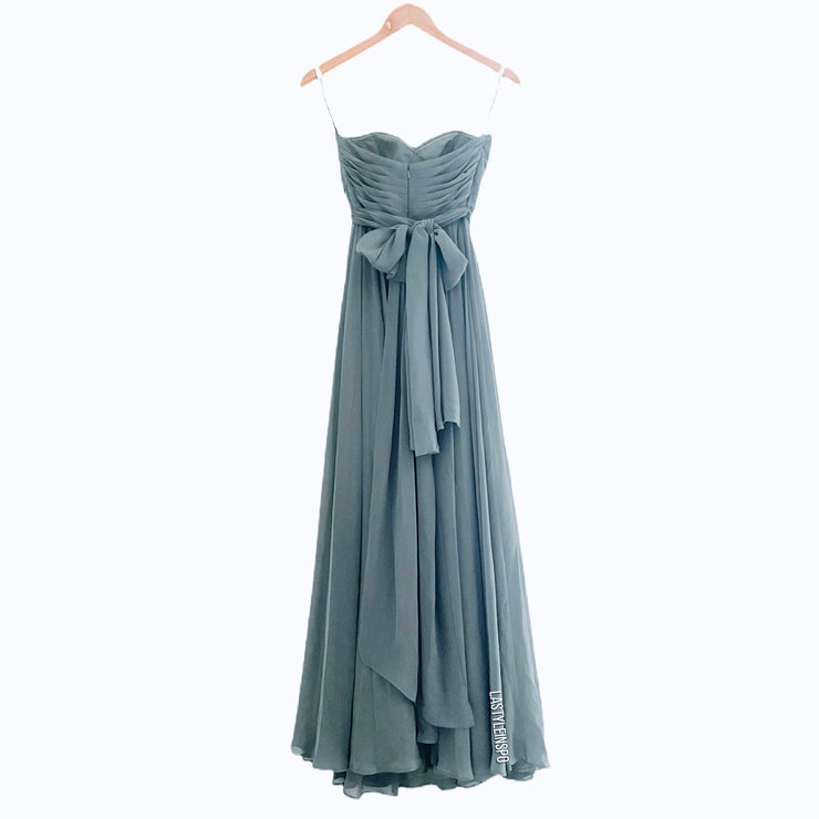 Jenny Yoo Annabelle Convertible Blue Mayan Maxi Dress Size 0