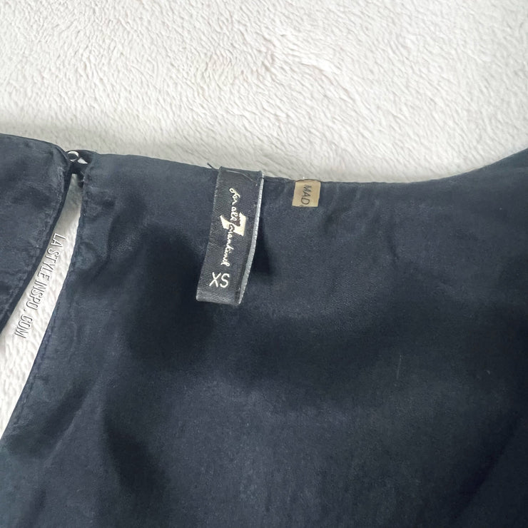 7 For All Mankind Silk Dress Black Size XS