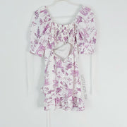 Strangers and Lovers Ruffled dress Puff Sleeves Lavender Flowers 🎀 Size Medium