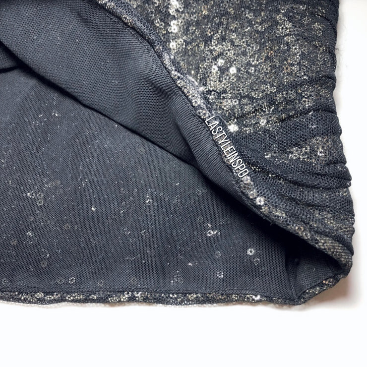 Bebe Black Gold Shiny dress Size XXS