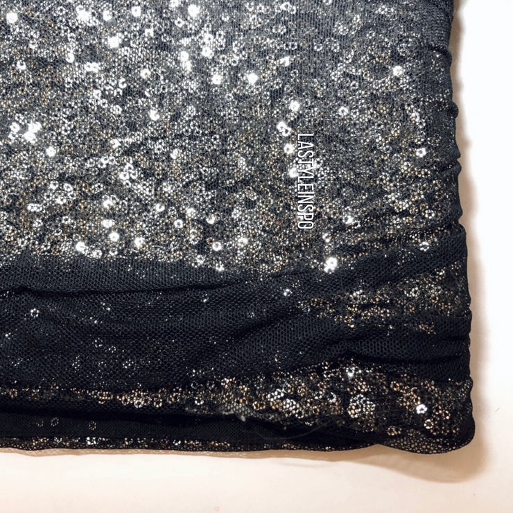 Bebe Black Gold Shiny dress Size XXS