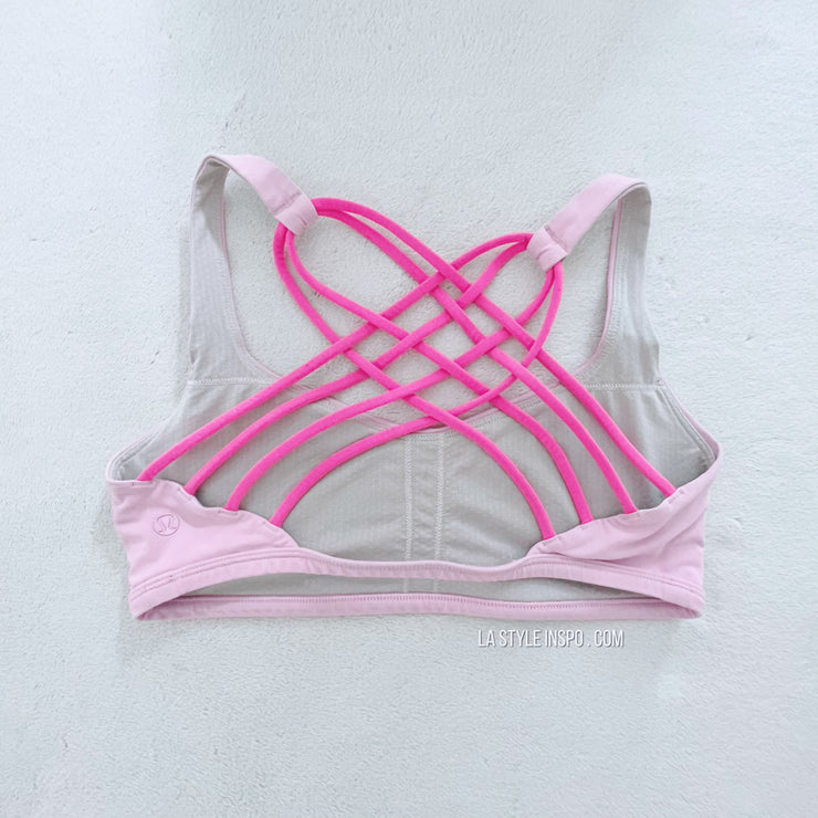 Lululemon Born to be wild bra baby pink hot pink heart back Size 6 – La  Style Inspo